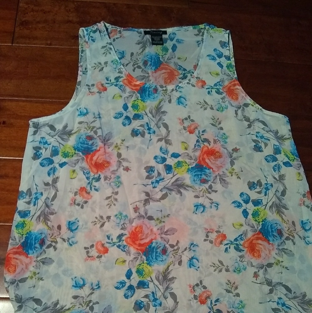 Timing Floral Chiffon Top